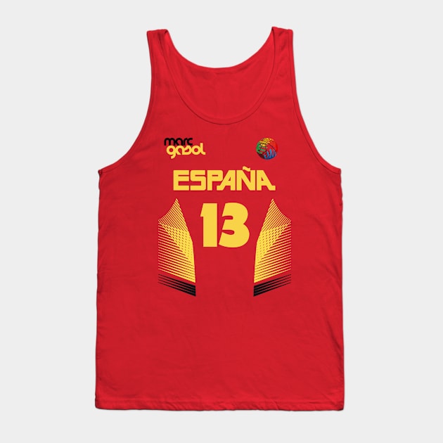 Marc Gasol Retro Spain Euro National Basketball Fan Art Tank Top by darklordpug